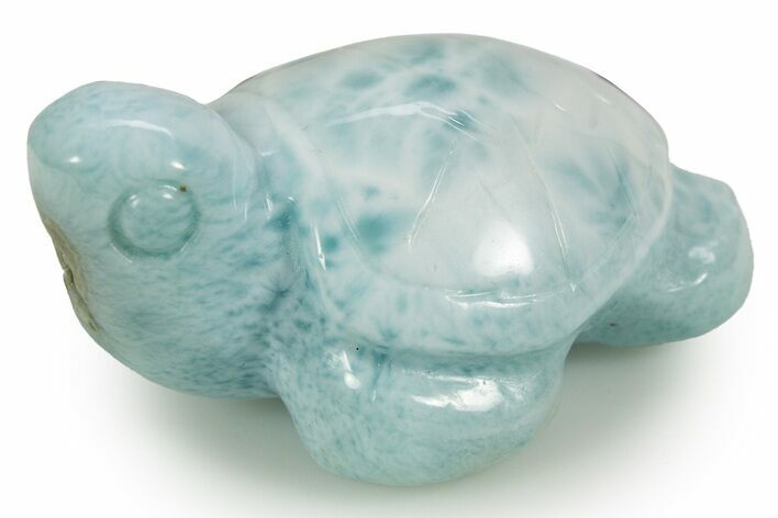 Polished Carved Larimar Sea Turtle - Dominican Republic #314962